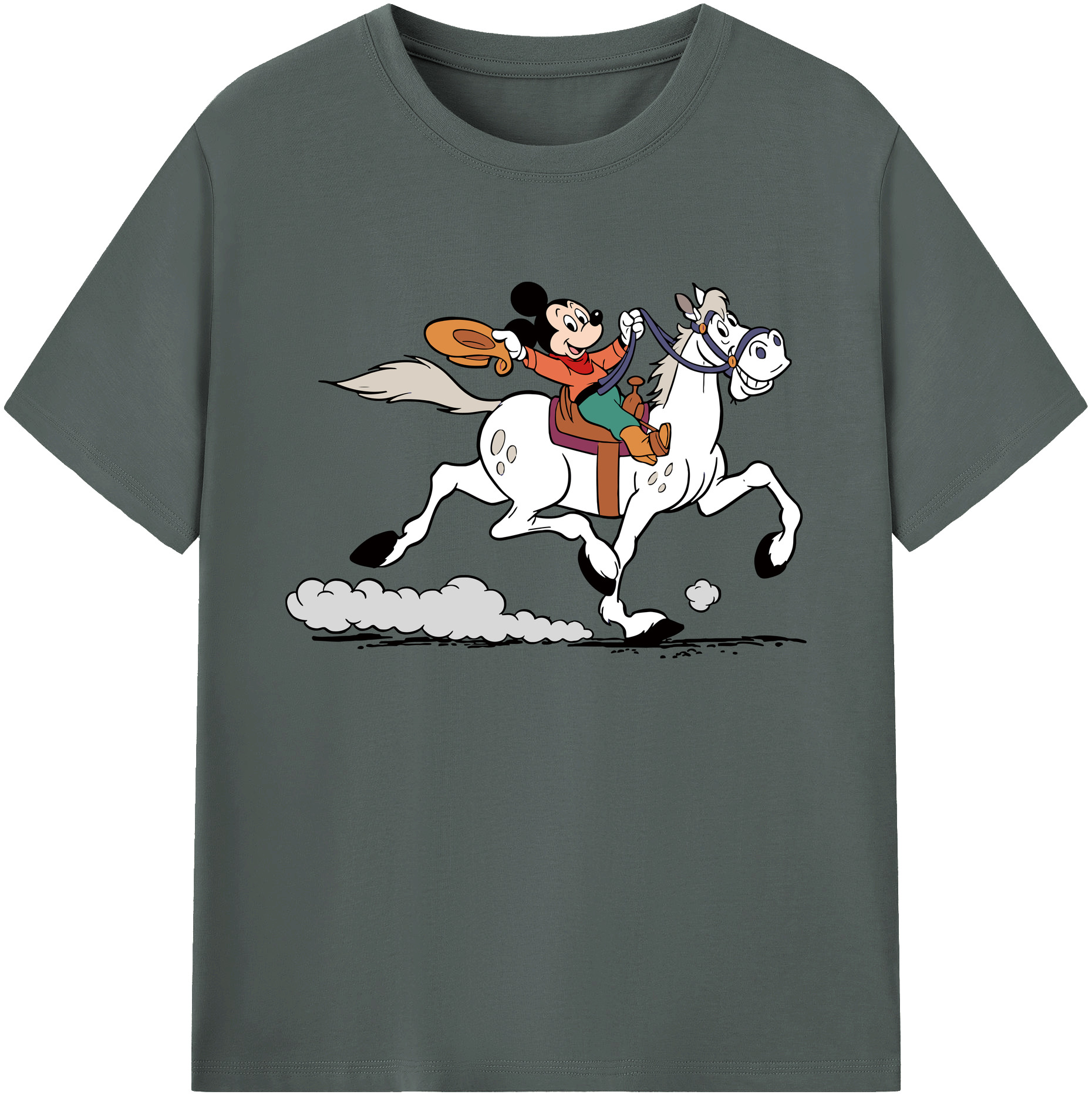 ミッキーマウス Mickey Mouse 綿100％ メンズ半袖Tシャツ｜肌触りやわらか＆通気性